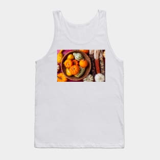 Wonderful Basket Full Of Small Pumpkins And Gourds Tank Top